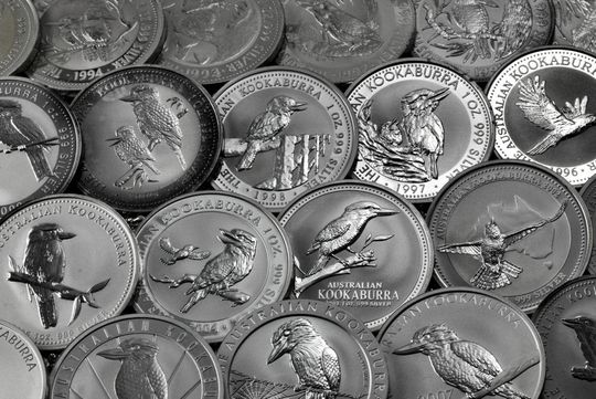 Kookaburra Silbermünzen verschiedene Jahrgänge