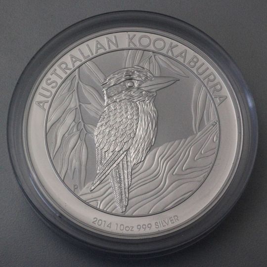 10oz 1kg Kookaburra Silbermünze 2014 im Blister